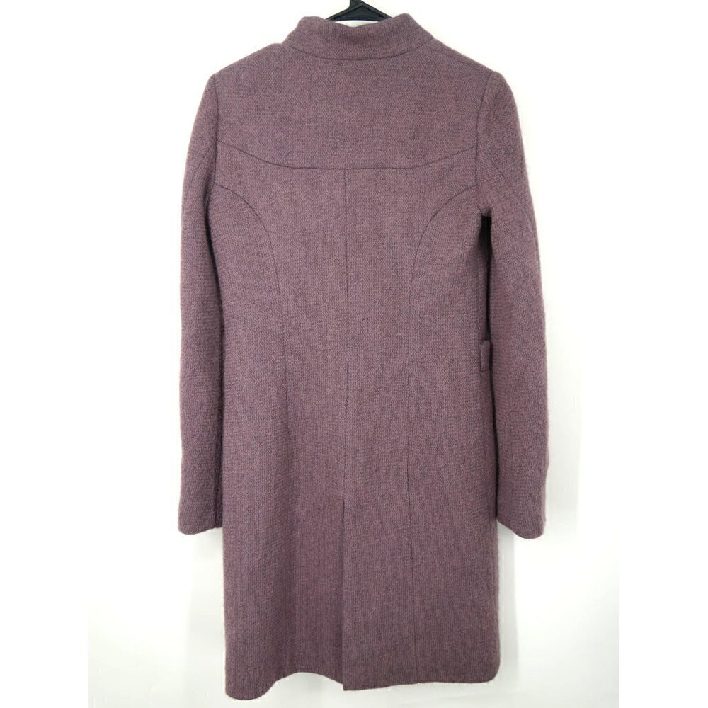NWOT Atos Lombardi Wool Overcoat Muted Purple XS 40 - Picture 2 of 4